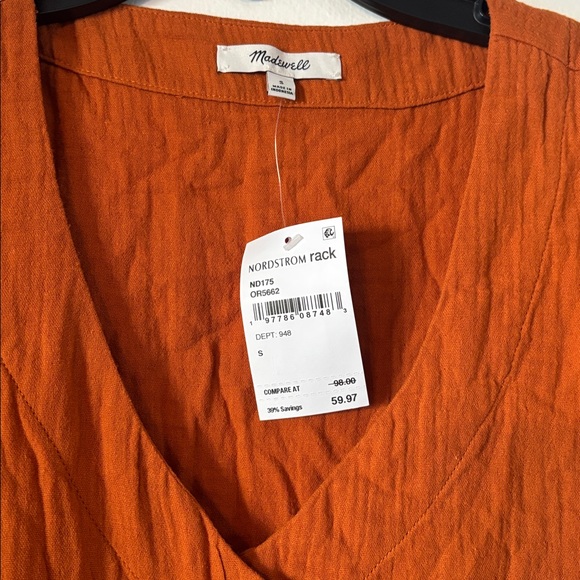NWT Madewell Cotton Mini Dress - Picture 4 of 7